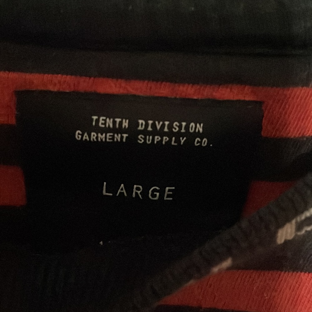 10.Deep Red Striped Shirt - Picture 2 of 3